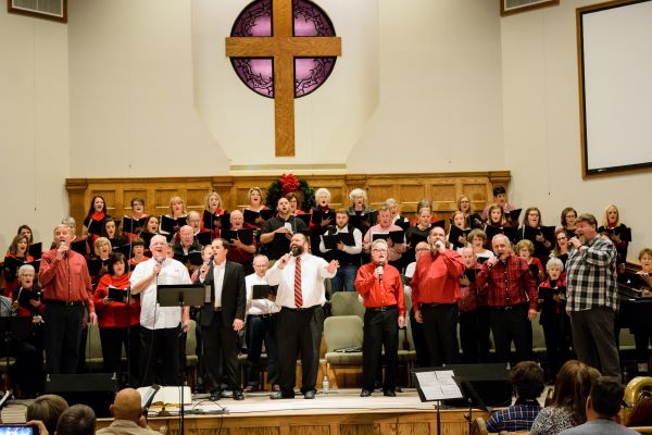 Combined choir at Christmas