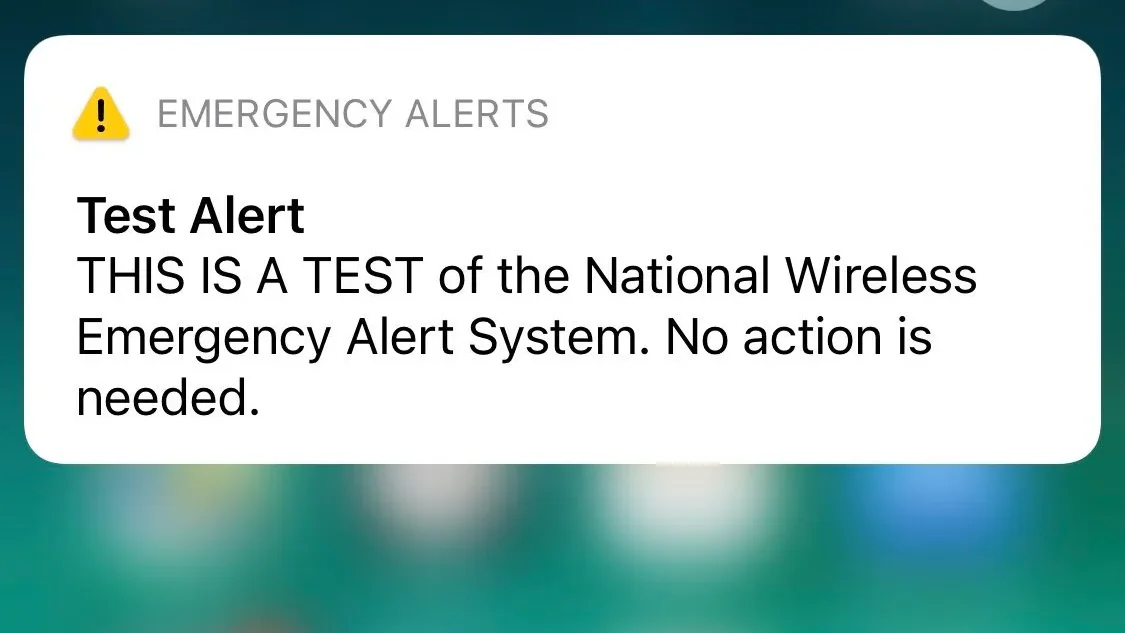 FEMA will conduct a test of the emergency alert system on Wednesday